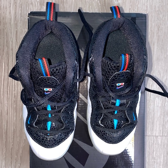 Nike little posite pro (Td) toddler sz 9 blue hero red orbit blanc/ heros blue - Picture 2 of 5